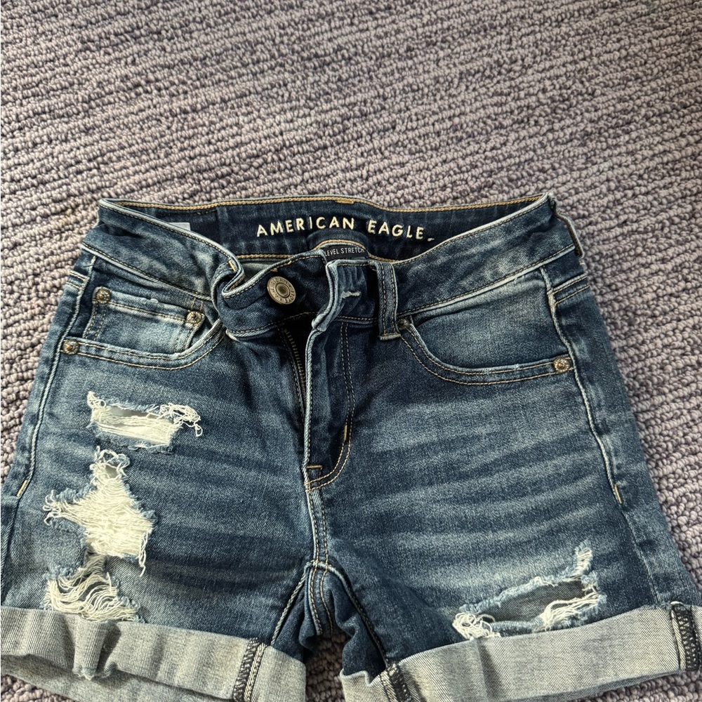 American Eagle Outfitters Women's Blue Denim Shorts